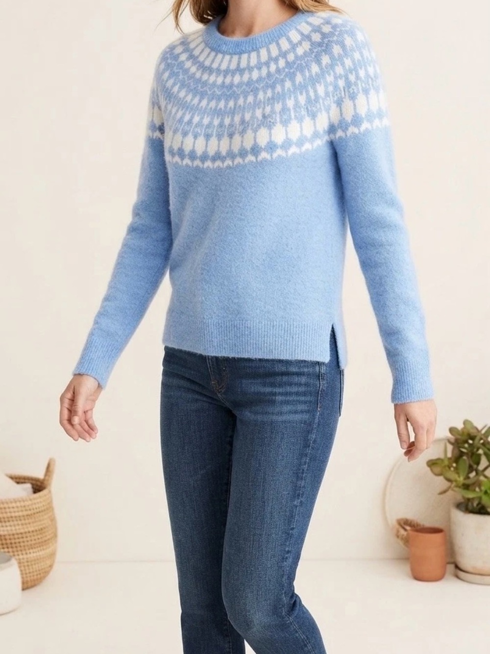 J. Crew Extra Soft Fuzzy Fair Isle Nordic Sweater Ski Apres 3X